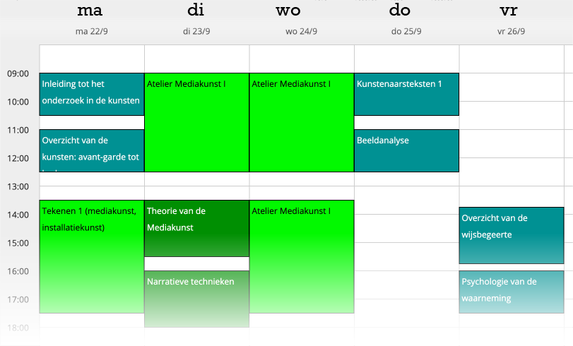 1e bachelor 1e semester