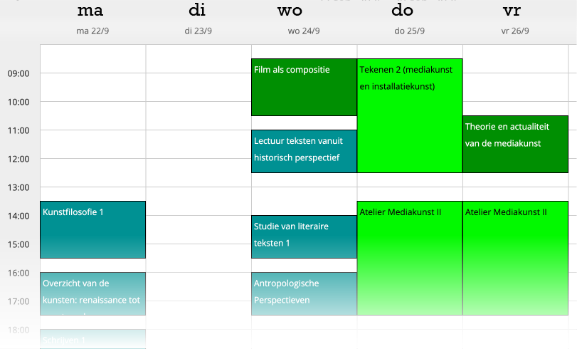 1e bachelor 1e semester